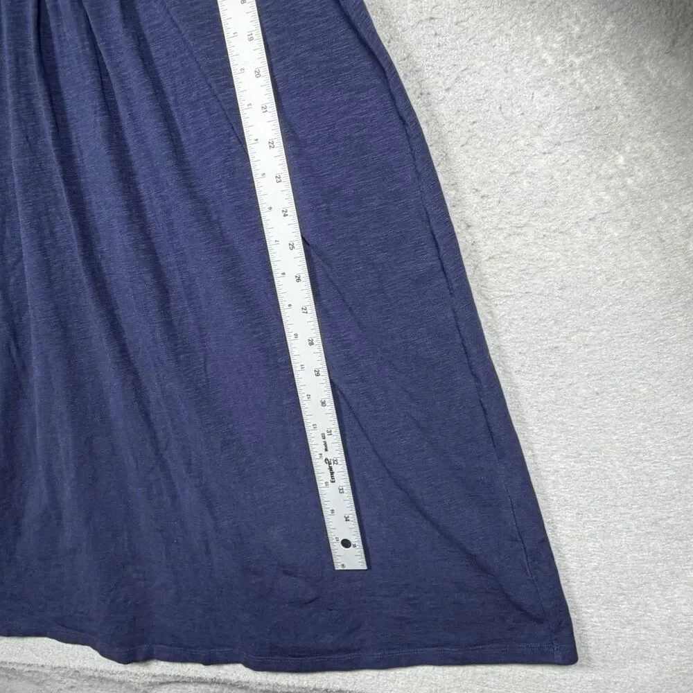 Boden Dress Women’s 10 Blue Short Sleeve V Neck Jersey Wrap Knee Length Casual - Picture 6 of 9